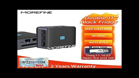 MOREFINE M8S Mini PC Windows 11 Intel 11th Gen N95 LPDDR5 3.4MHz Review