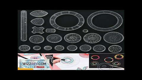 Funny Spirograph Drawing Toys Set Interlocking Gears & Wheels Geometric Ruler Drawing Review