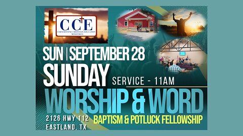 ✝️Live 11:00am Sunday Service 9/28/25