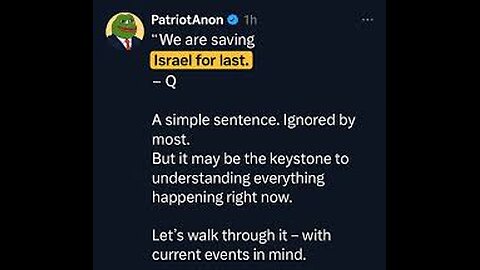 PMC PERSPECTIVE 10/13/25 CHARLIE KIRK - SAVING ISREAL FOR LAST KEEPS COMING TO MIND !!!