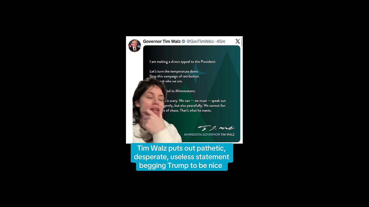 Tim Walz Pathetically Begs Trump to Stop Terrorizing Minneapolis