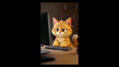 When your cat tries to be productive