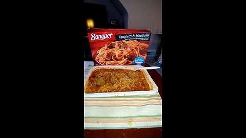 Eating Banquet Spaghetti & Meatballs, Dbn, MI, 1/9/25