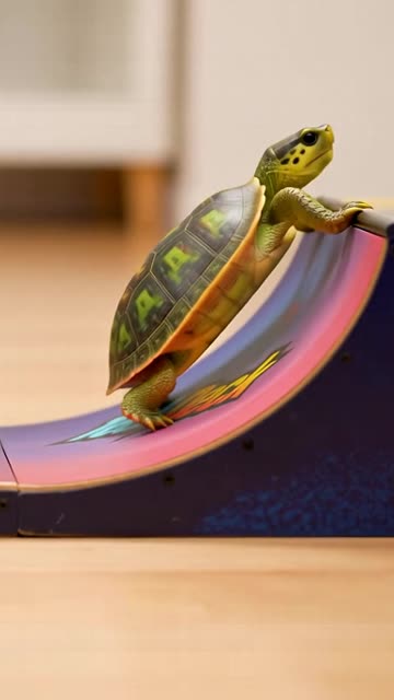 Turtle failing on a Tech Deck