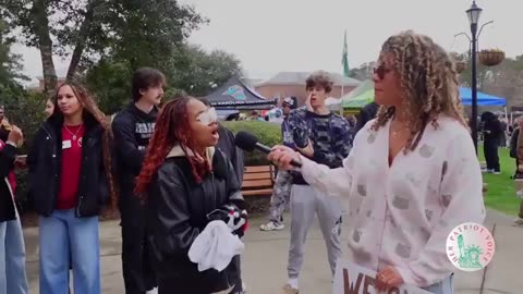 Liberal college student says President Trump is a racist