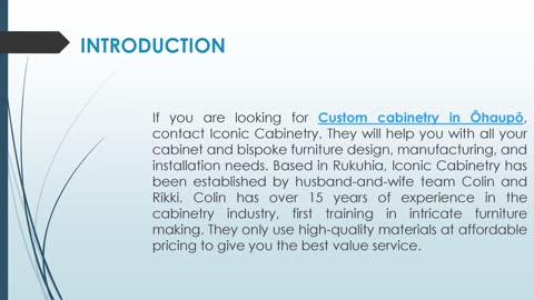 If you are looking for Custom cabinetry in Ōhaupō