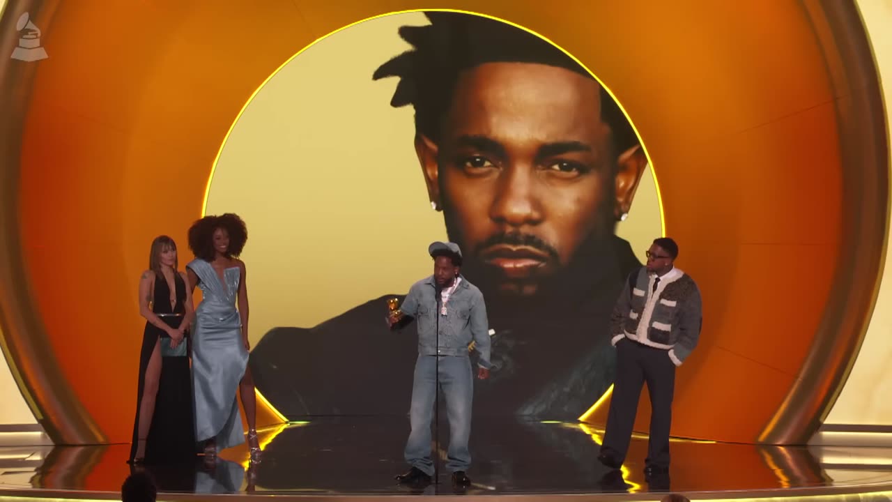 KENDRICK LAMAR Wins Record Of The Year For 'NOT LIKE US' - 2025 GRAMMYs Acceptance Speech