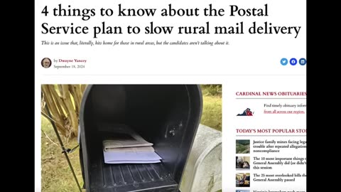 URGENT! IF TRUMP DOES THIS TO THE POST OFFICE IT MEANS THE END OF OFFLINE COMMUNICATIONS FOR ALL!