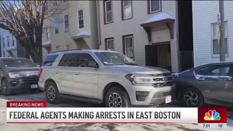 NBC crews filmed multiple federal agents rounding people up from apartments in Boston