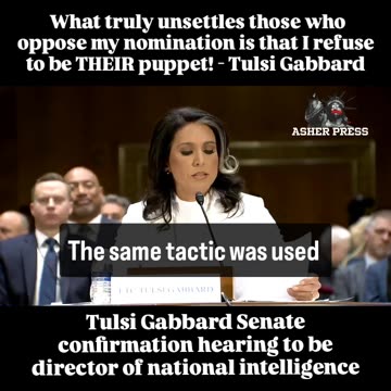 I refuse to be THEIR puppet." -Tulsi Gabbard