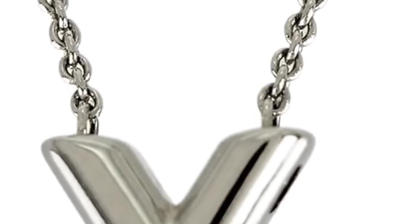 LOUIS VUITTON ESSENTIAL V METAL NECKLACE
