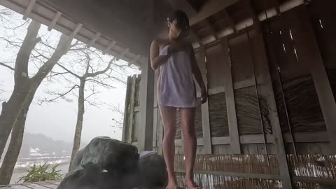 【温泉女子】新潟県阿賀町麒麟山温泉にある貸切露天風呂にお邪魔しました｜Japanese hot springs｜일본의 온천｜जापानी हॉट स्प्रिंग्स