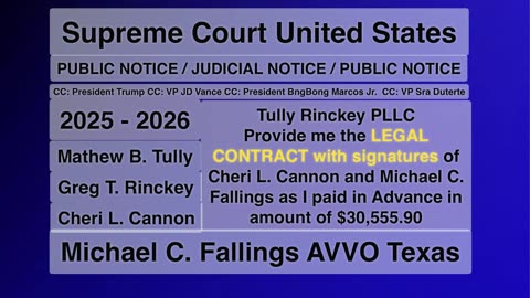 Tully Rinckey PLLC / Mathew B. Tully / Greg T. Rinckey Request Of Legal Contract