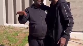 President Cyril Ramaphosa outside the home of Tembisa Hospital ‘looting’ accused
