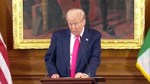 President Trump speaks at the Friends of Ireland luncheon