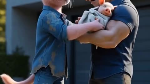 Cat love pig story ❤️ romantic