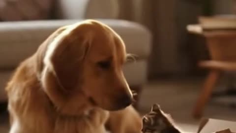 🐶🎁🐱 My Dog Got a Kitten for Christmas… His Reaction Melted My Heart ❤️🎄