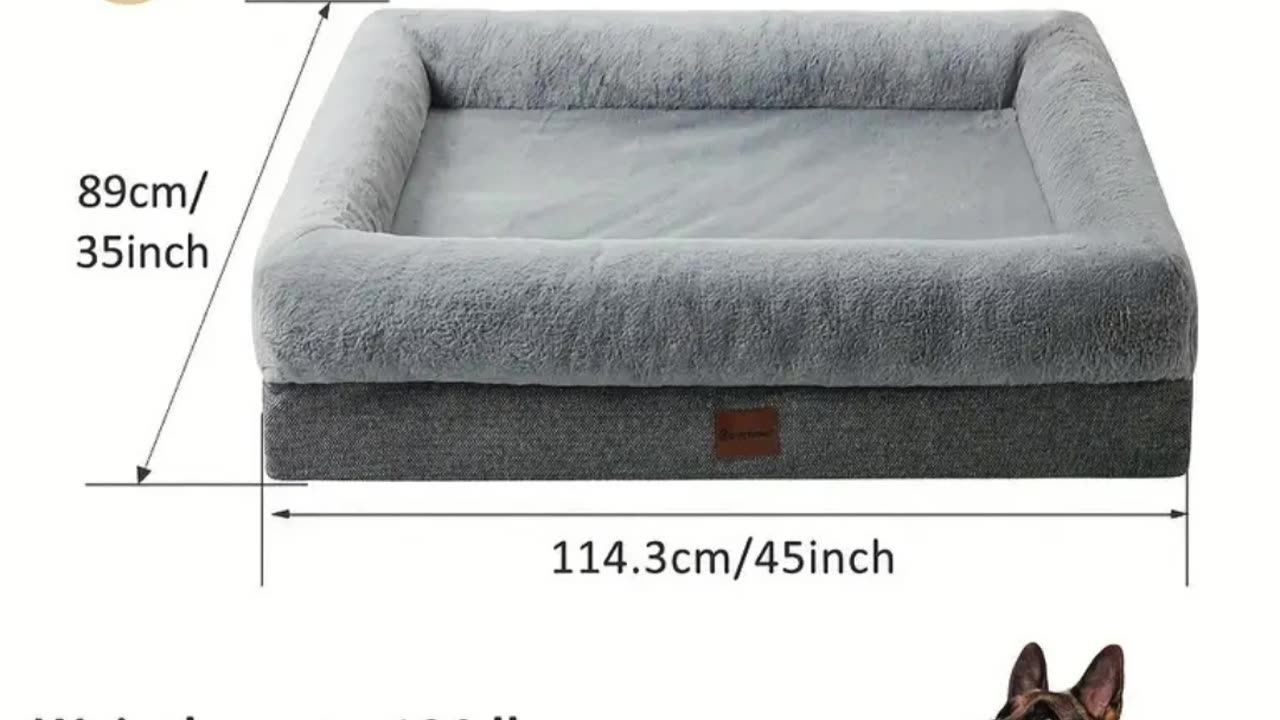 Large Dog Bed with Waterproof Removable