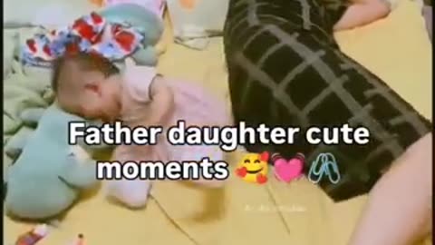 Father daughter cute moments🥰💕✨(360P)