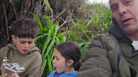 Whitebaiting with the kids