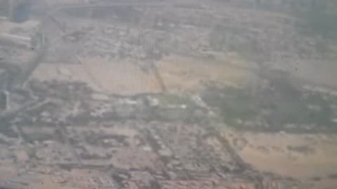 A view of Dubai from a plane