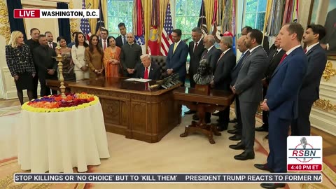 WATCH: President Trump Hosts a Celebration for Diwali - 10/21/25