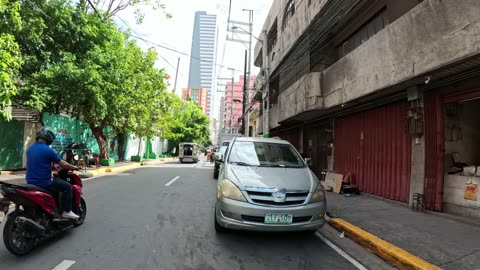 Morning Life on A. Rivera Street in Manila City in the Philippines