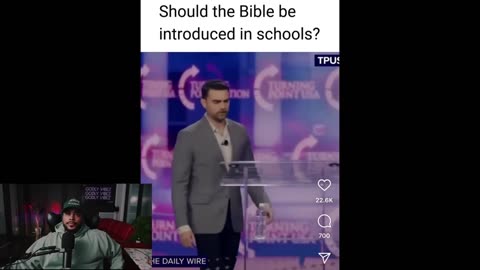 An anti christ influencer ( Ben Shapiro) believes the Bible should be taught in public schools.