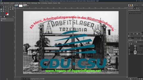 Open Source Bildbearbeitung GIMP Pfade , Schrift ausrichten