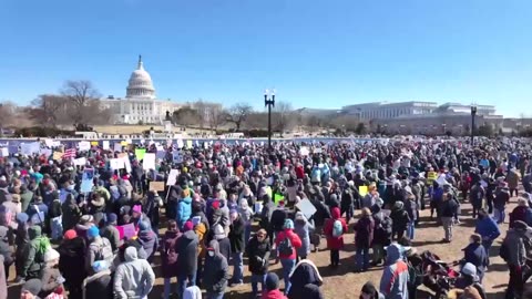 Video: Hundreds gather outside the U.S. Capitol in Washington, D.C. to protest