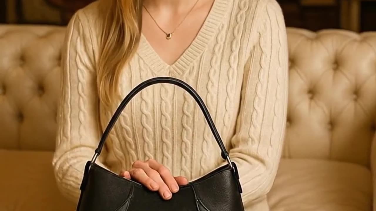 GUCCI BLACK GG CANVAS HANDBAG