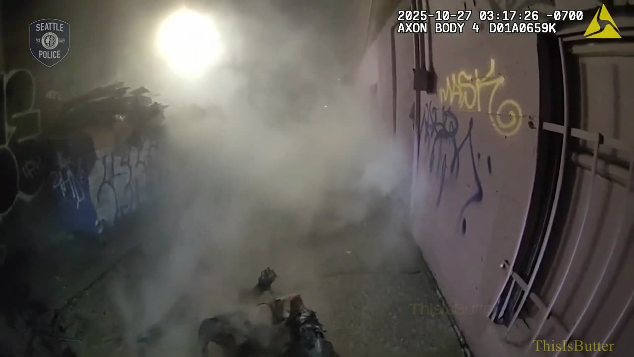 Flaming Seattle man saved by police after catching fire in alley