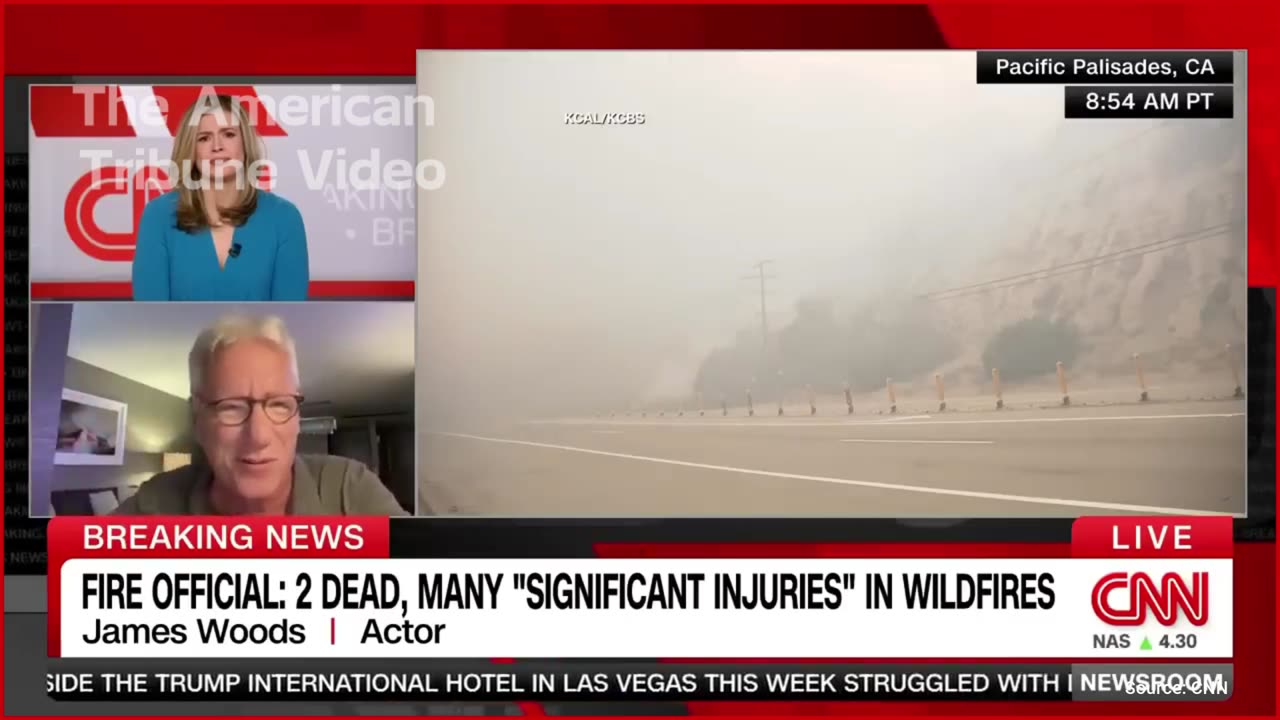 BREAKING: James Woods Breaks Down Live on Air after Losing LA Home to Wildfires