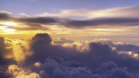 Sky fluffy clouds