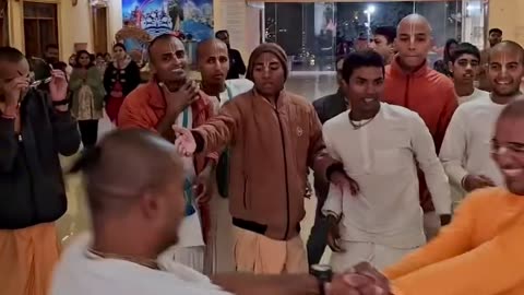 Temple kirtan at Iskcon Kathwada, India January 2025