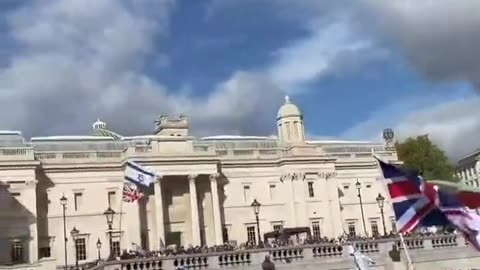 Pro-Israel rally at Trafalgar Square, London, today