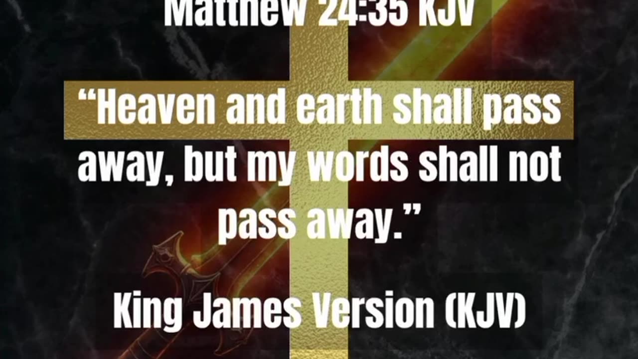 Matthew 24:35 KJV “Heaven and earth shall pass away, but my words shall not pass away.” #word #god