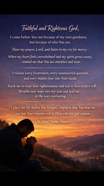 Faithful & Righteous: Finding Peace in God's Response