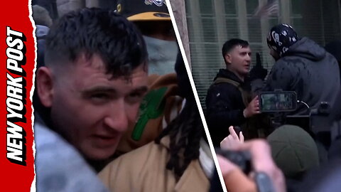 Conservative influencer Jake Lang removed from Minneapolis ICE protest after demonstrators attack