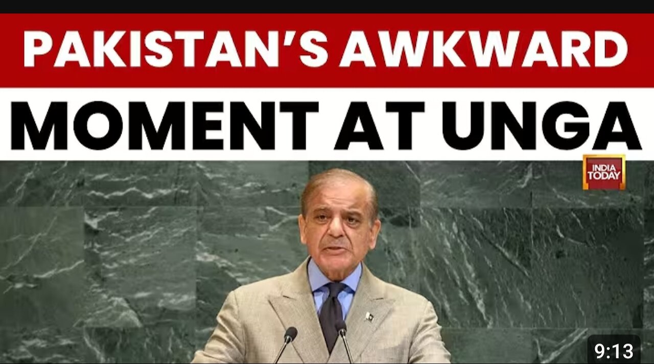 Pakistan's UN Embarrassment: Slogan Shouts Disrupt PM Sharif's Speech | India Today News