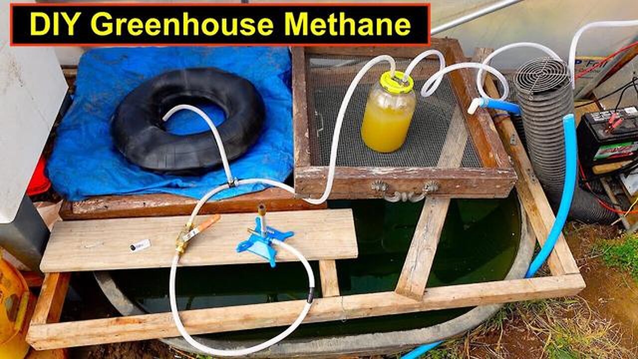 DIY Methane Catchment System FULL BUILD - JEAN PAIN COMPOST HEATING - Using Everything