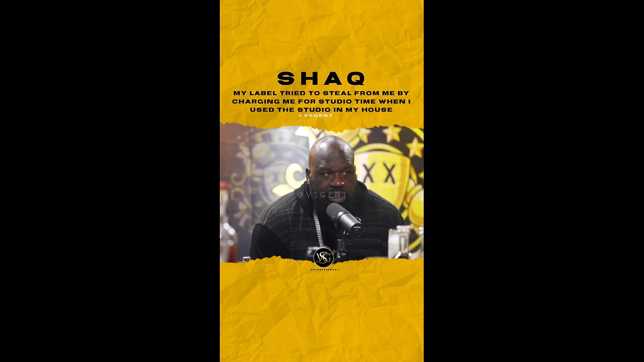 @shaq my label tried to steal from me by charging me for studio time when I used my home studio