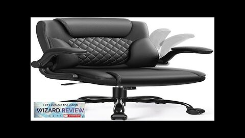 Leather Office Chair PU Home Computer Desk Chairs with Ergonomic Back Support Review