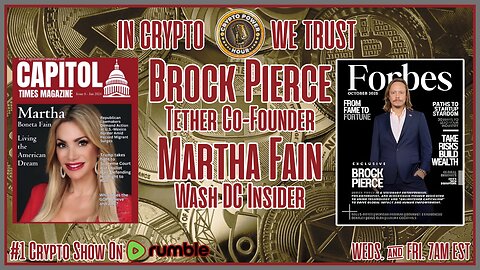 Tether Co-Founder Brock Pierce & Martha Fain Wash DC Insider Boom!