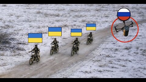 Russian FPV Drones Caught Ukrainian Motorcycle Convoy in Pokrovsk, you must see it
