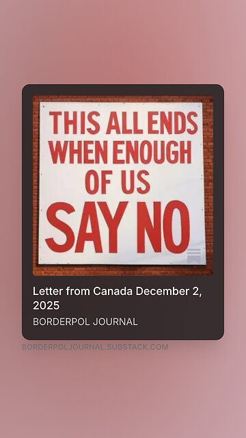 Letter from Canada December 2, 2025