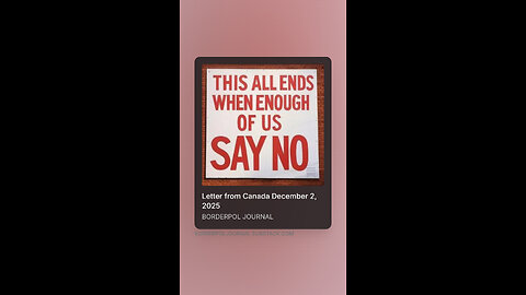 Letter from Canada December 2, 2025