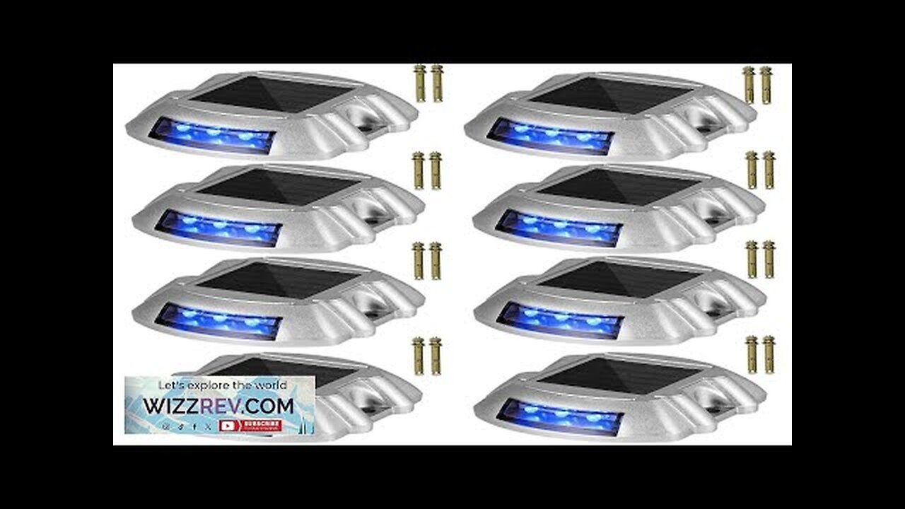 VEVOR Driveway Lights 8-Pack Solar Driveway Lights Bright Blue Solar Deck Lights Review