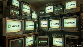 These Are Rumble Old CRT TV SCREEN Runing Rumble Logos