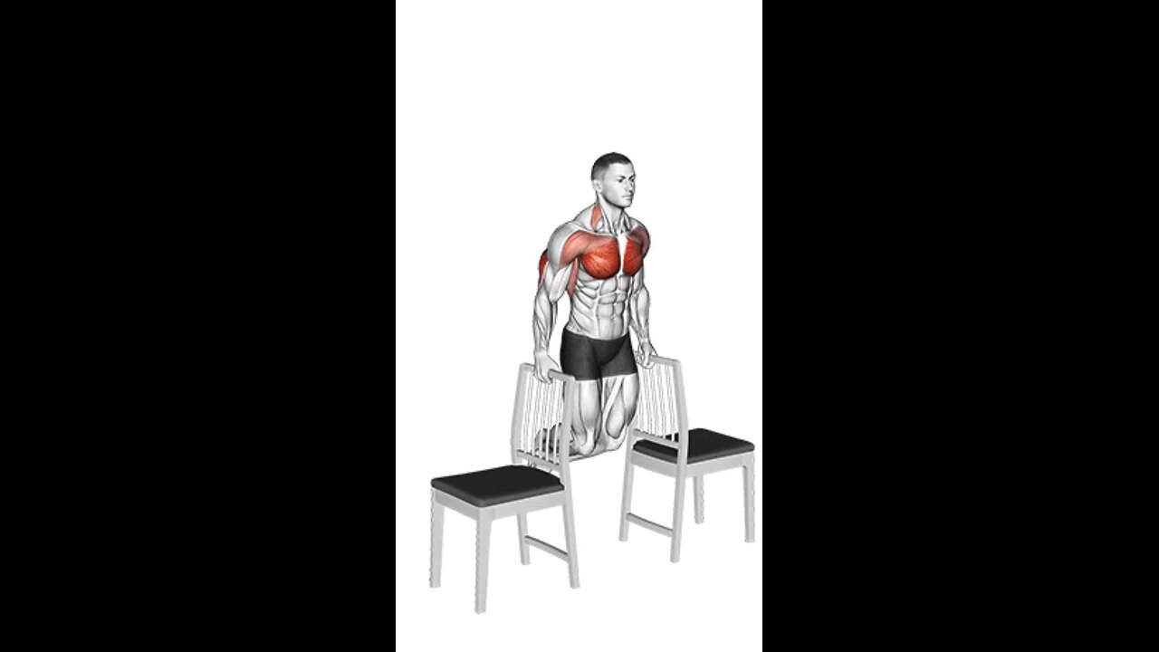 Dips Between Chairs Exercise.
